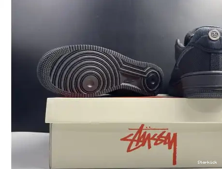 Black Stussy Nike Force Air Low 1 CZ9084-001 0609